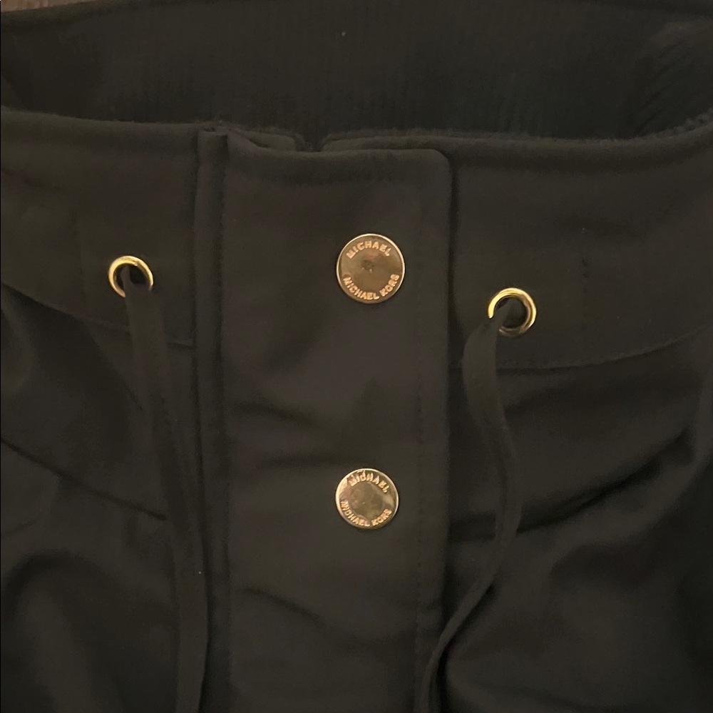 NWT Michael Kors Black Utility Jacket with Gold Accents - Picture 4 of 5